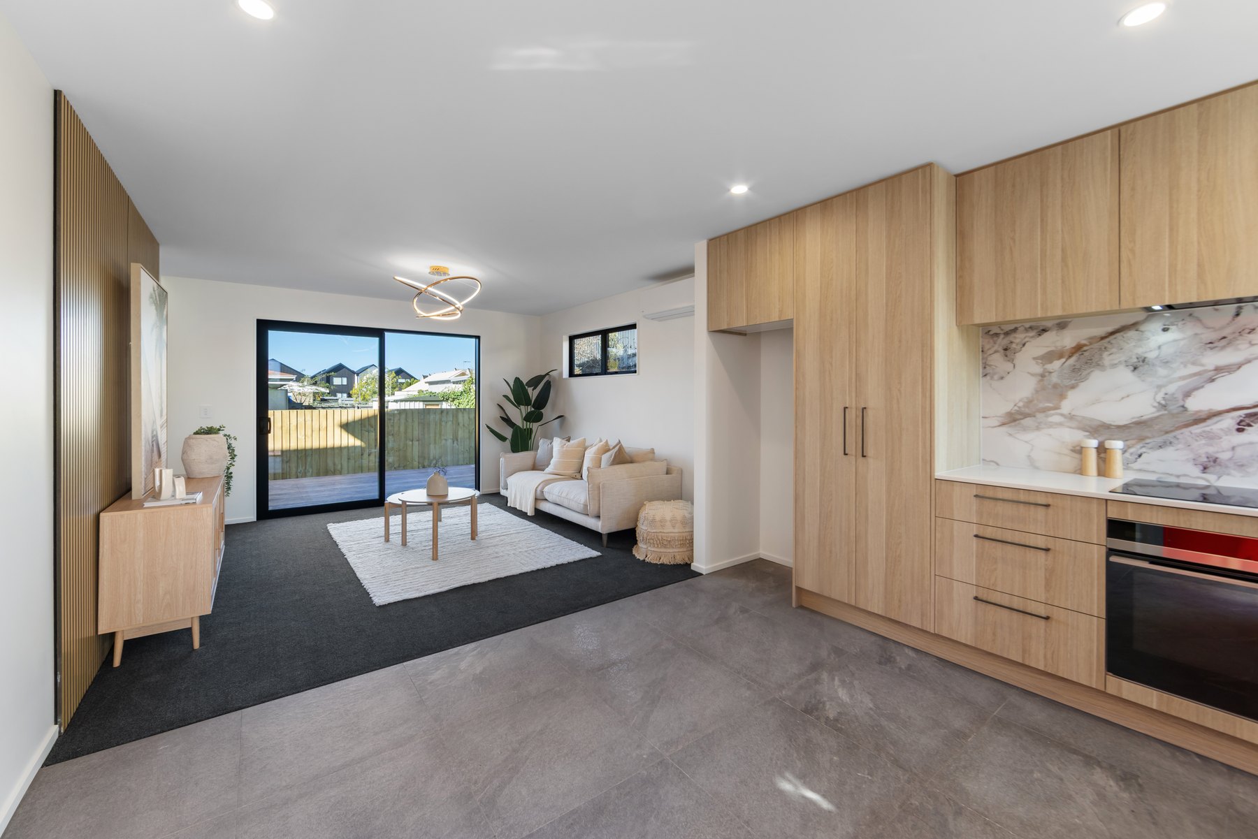 Interior finish at the Division Street development
