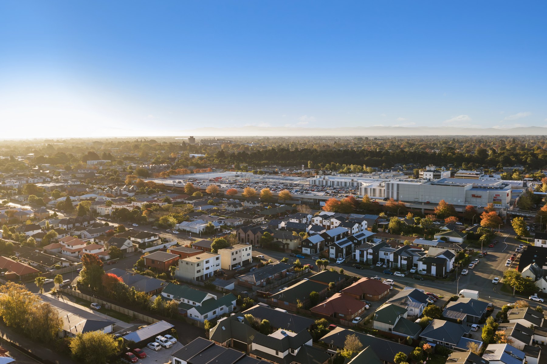 Aerial view of a Canterbury residential development managed by CS Built